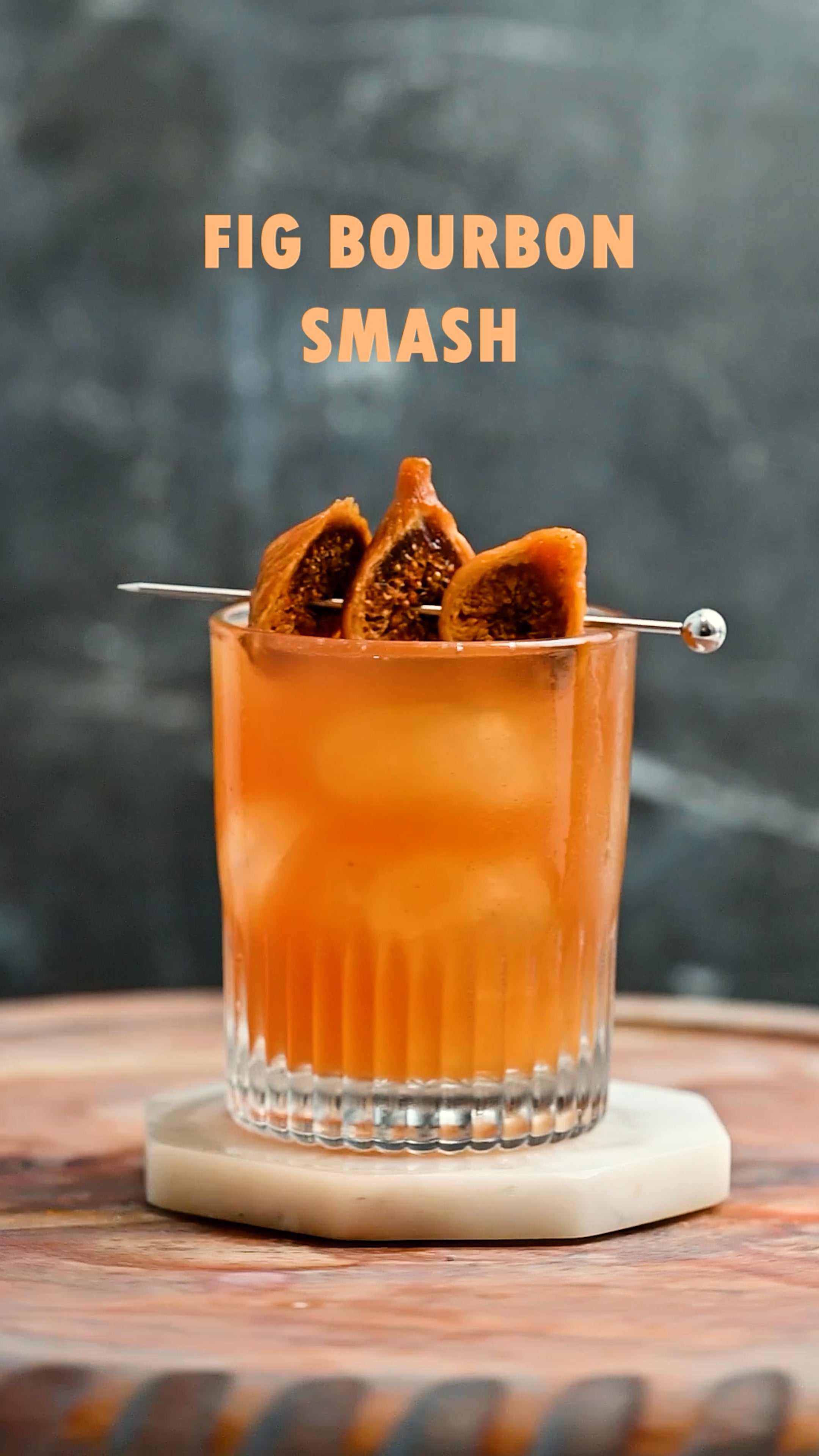 Fig Bourbon Smash: A Sweet and Herbaceous Treat