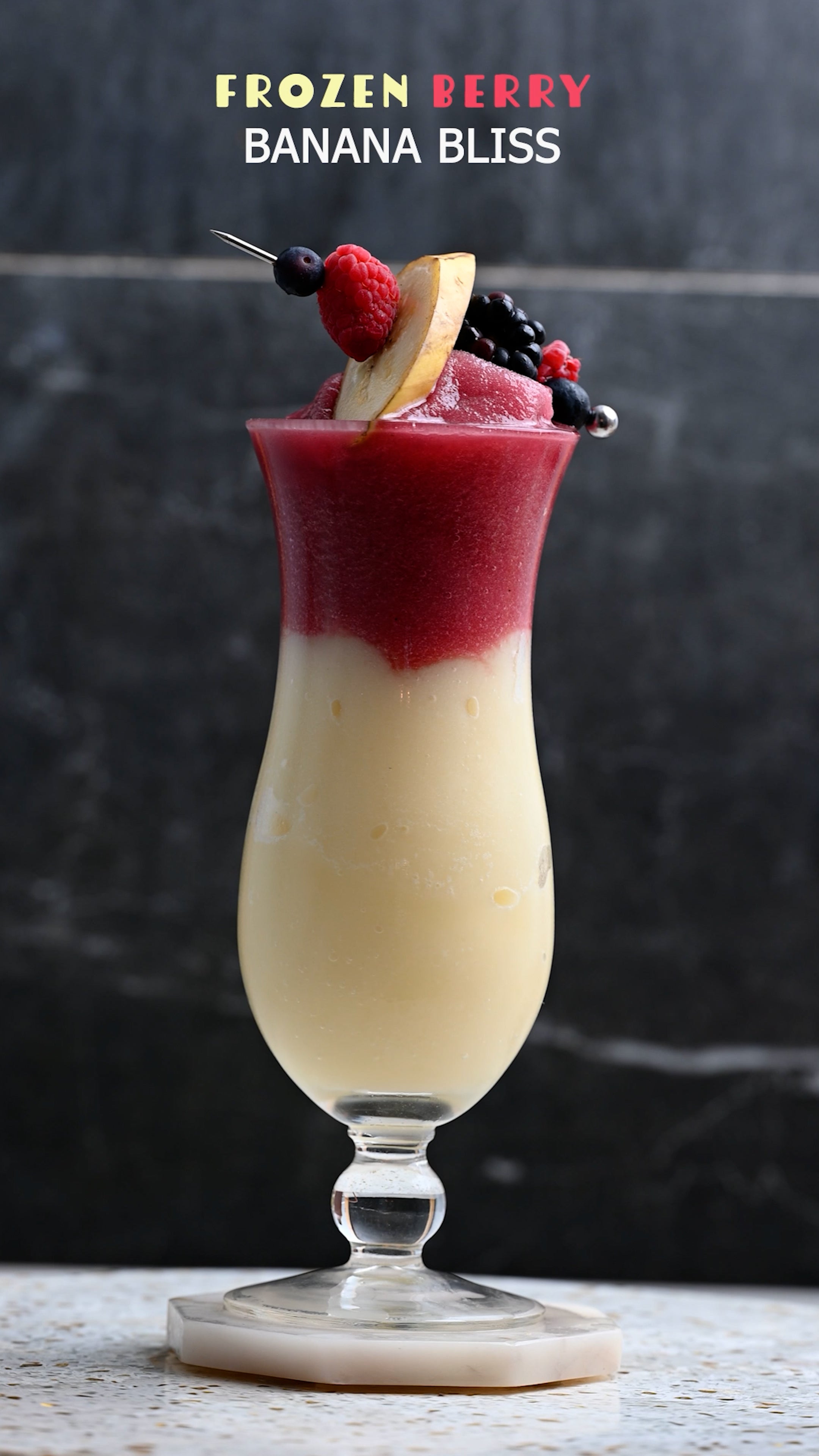 Frozen Berry Banana Bliss: A Layered Tropical Treat