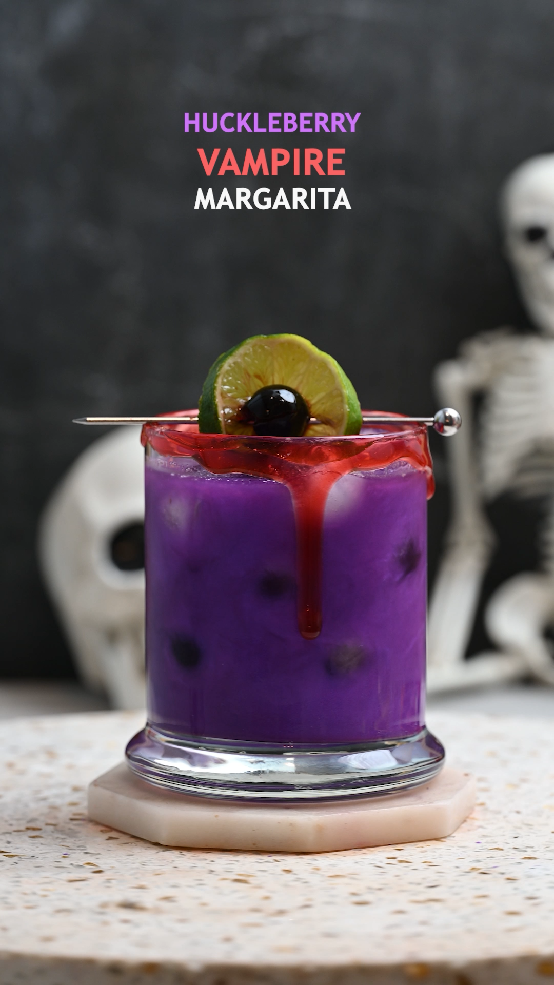 Huckleberry Vampire Margarita: A Spooky Delight