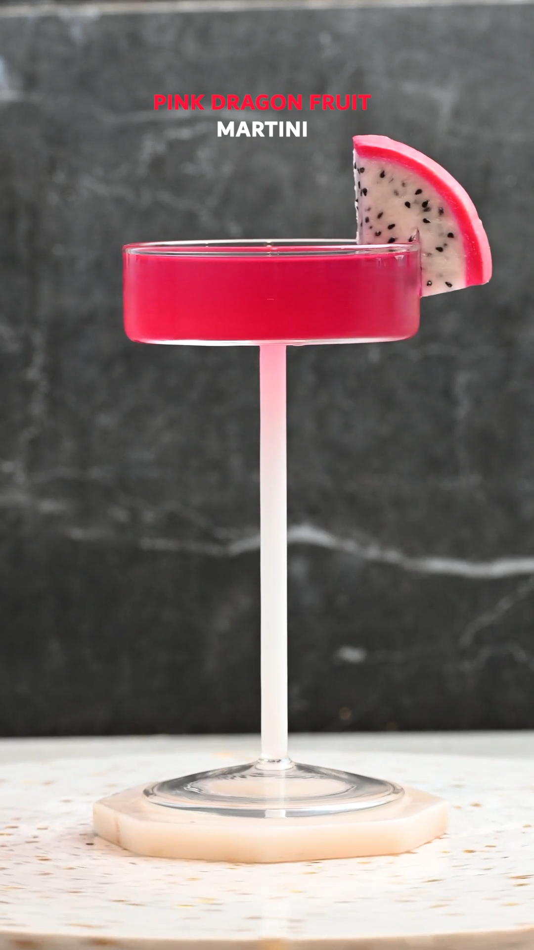 Pink Dragon Fruit Martini: Exotic and Eye-Catching