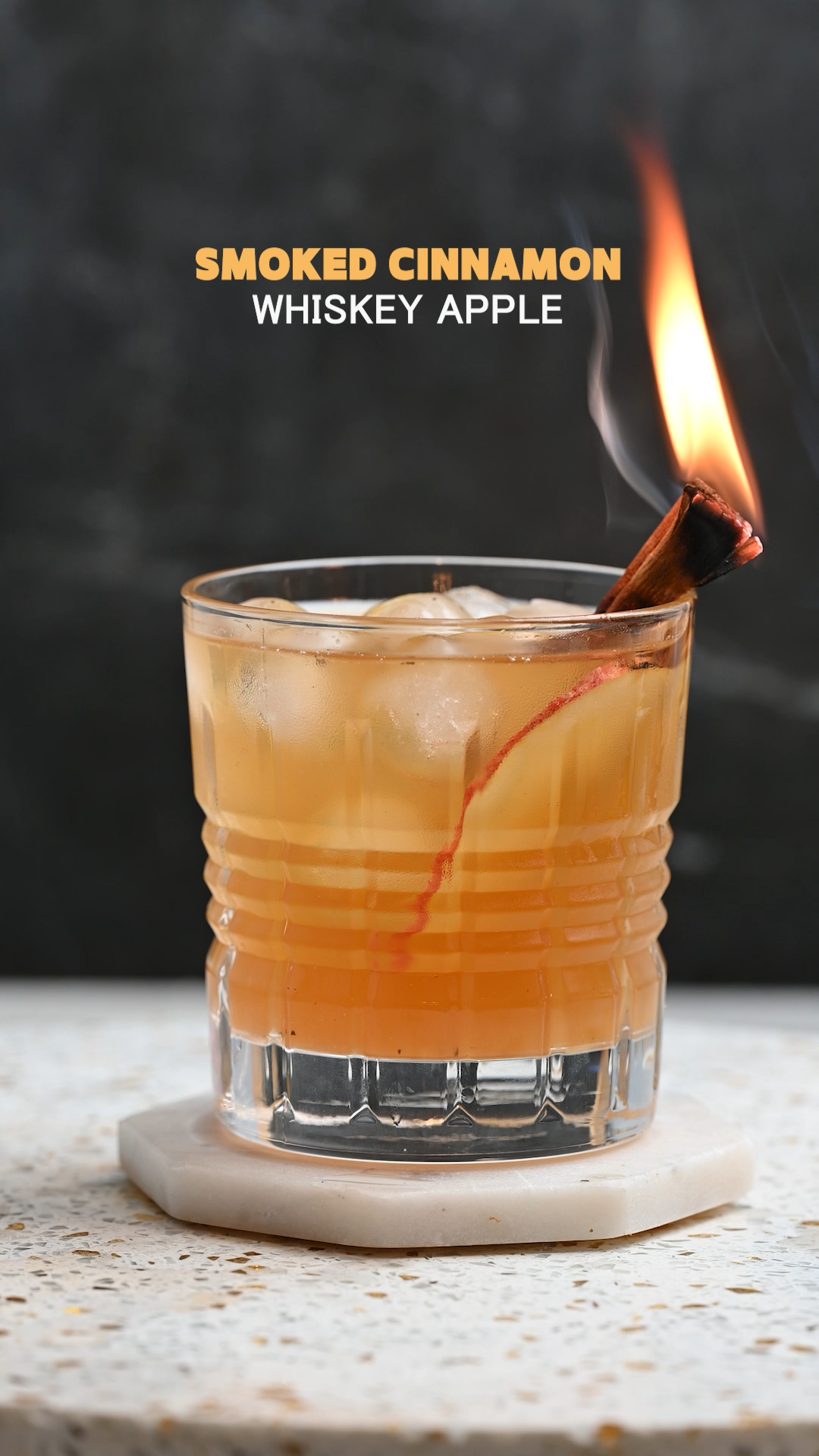 Smoked Cinnamon Apple Whiskey Cocktail: A Warm and Spiced Sip