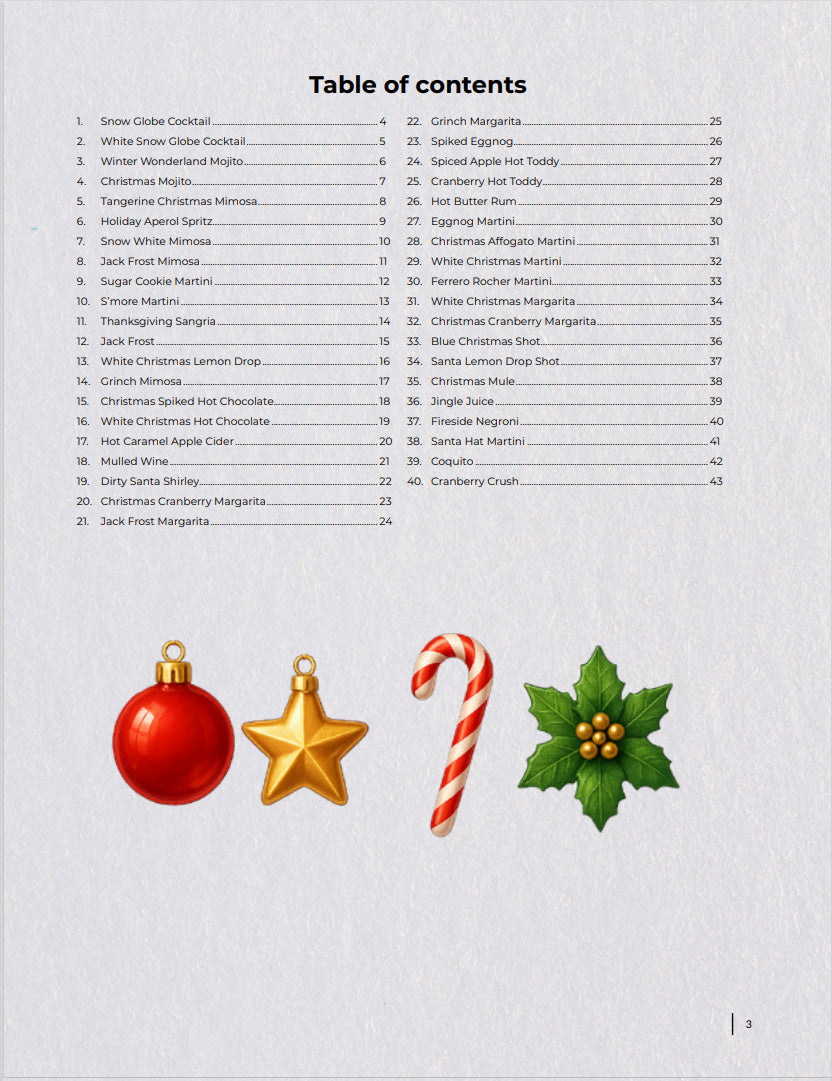 TOP 40 CHRISTMAS COCKTAILS