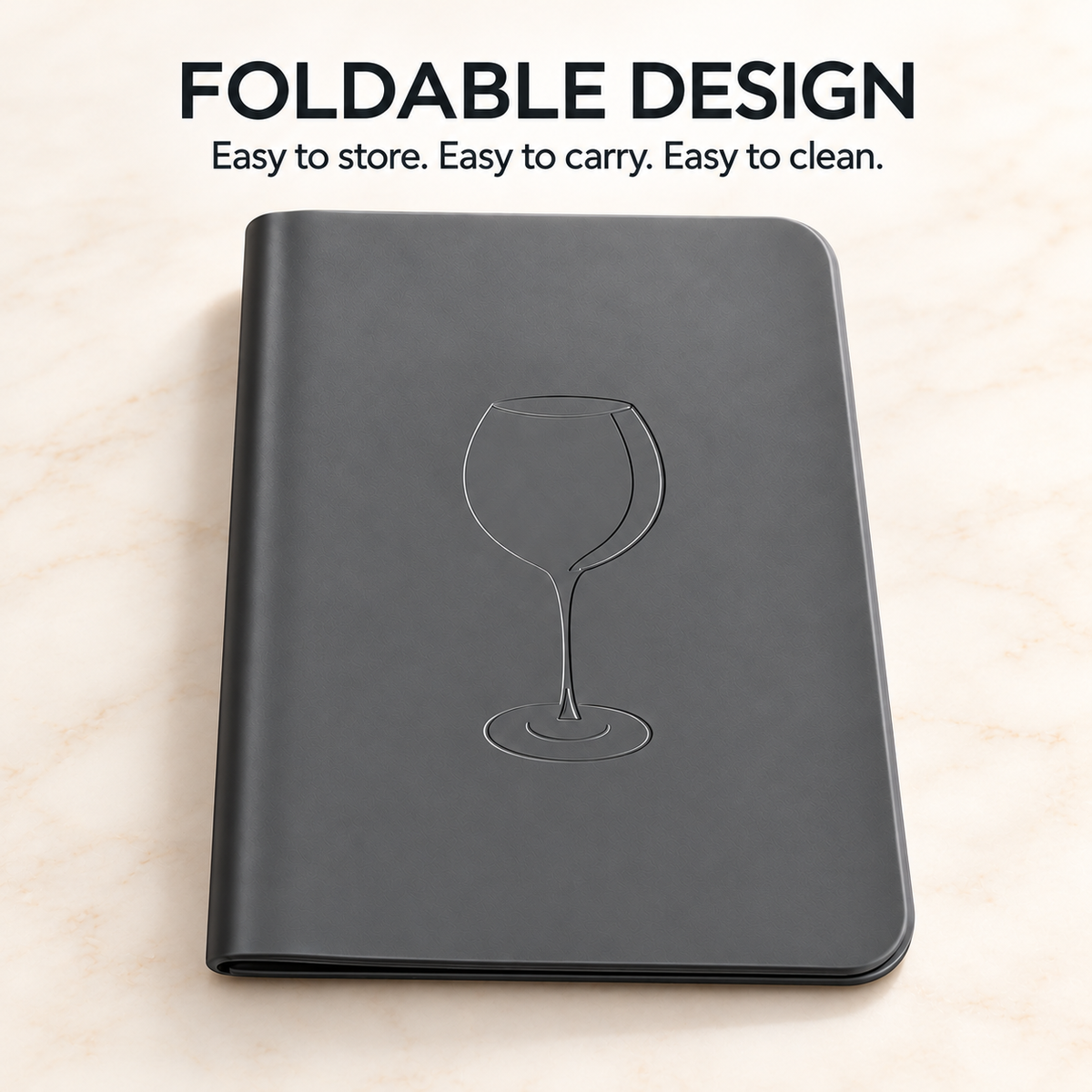 Folded bar mat, easy to store, carry and clean