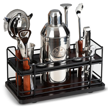 Luxury Bartender Kit – 10-Piece High-Quality Cocktail Shaker Set with Stand