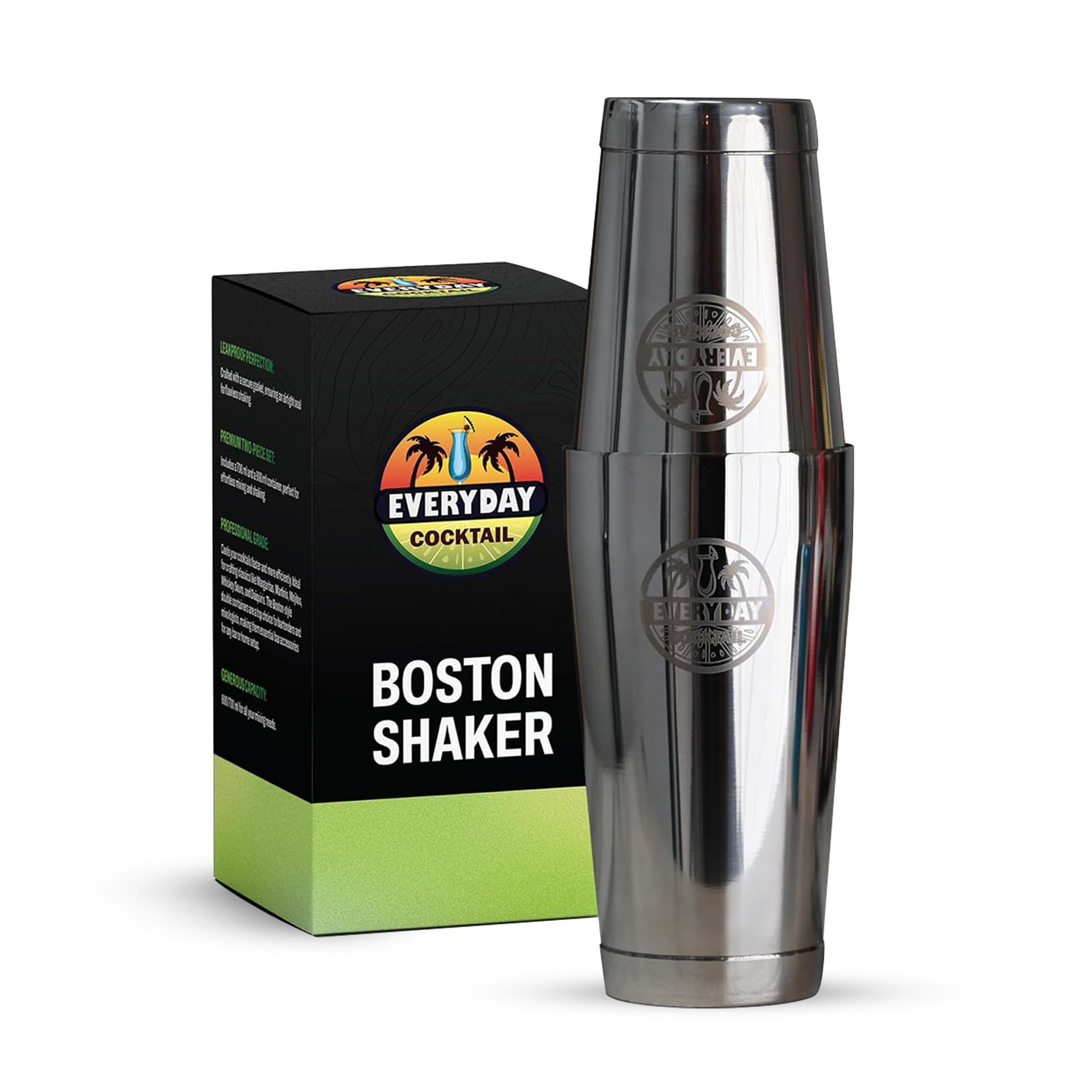Professional Boston Shaker Set – 18 oz Premium Stainless Steel