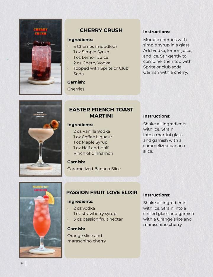 Page 8: recipes